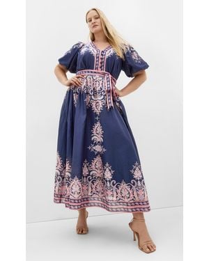 City Chic Plus Size Higher Maxi Dress - Blue