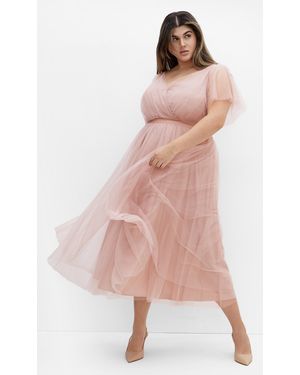 City Chic Plus Size Elina Maxi Dress - Pink