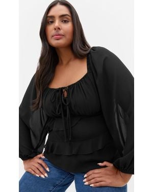 City Chic Plus Size Top Shayla/3Xs - Black