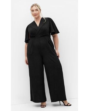 City Chic Plus Size Braelynn V-Neck Jumpsuit - Black