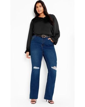 City Chic Plus Size Asha Fit Letitia Jean - Blue