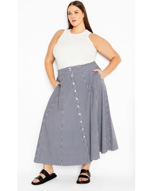 City Chic Plus Size Skylight Skirt - Purple