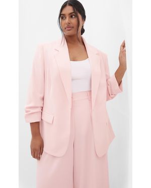 City Chic Plus Size Blazer Abbie - Pink
