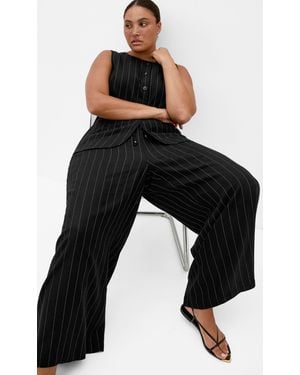 City Chic Plus Size Kelly Stripe Pants - Black