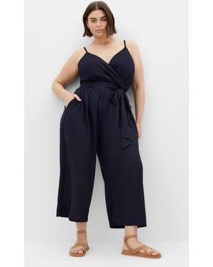 City Chic Plus Size Lina Jumpsuit - Blue