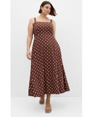 City Chic Plus Size Collins Print Maxi Dress - Red