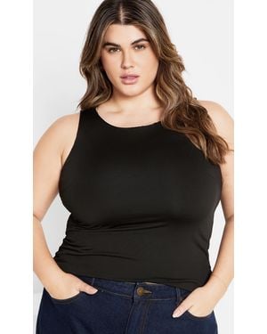City Chic Plus Size Jojo Tank Top - Black