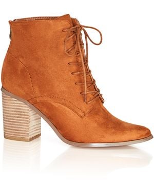 City Chic Plus Size Wide Fit Rina Boot Tan - Brown