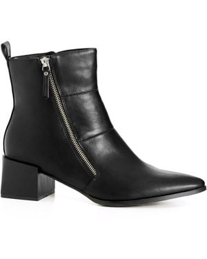 City Chic Plus Size Wide Fit Yasmin Ankle Boot - Black