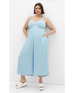 City Chic Plus Size Lara Jumpsuit - Blue