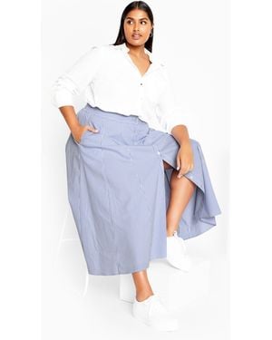 City Chic Plus Size Quinn Skirt - Blue