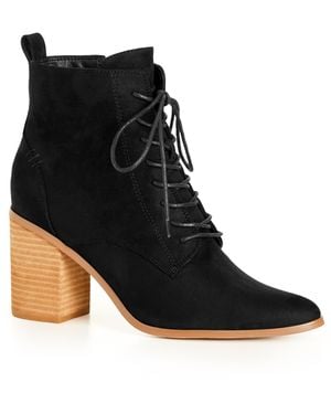 City Chic Plus Size Wide Fit Calista Ankle Boot - Black