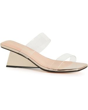 City Chic Plus Size Wide Fit Layla Wedge - White