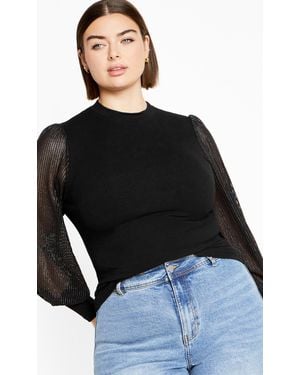City Chic Plus Size Tarynn Top - Black