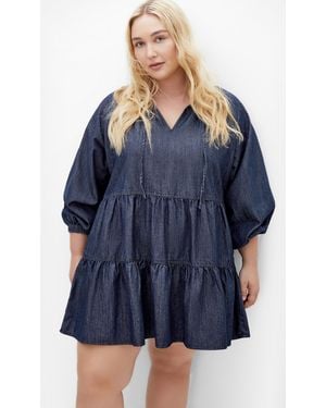 City Chic Plus Size Mina Dress - Blue