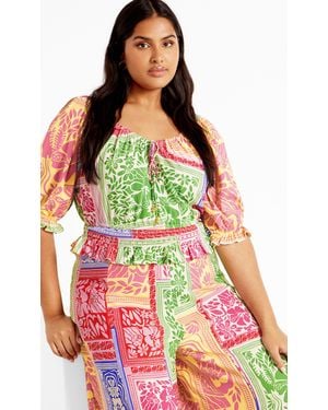 City Chic Plus Size Love Top - Red