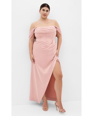 City Chic Plus Size Forbidden Love Maxi Dress - Pink