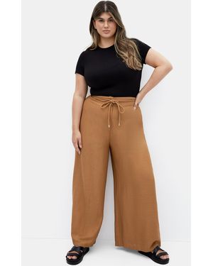 City Chic Plus Size Florence Tan Pants - Multicolor