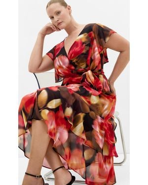 City Chic Plus Size Maxi Dress Demure/3Xs - Red