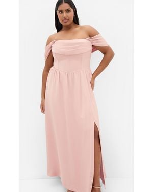 City Chic Plus Size Maxi Dress Angel Love/3Xs - Pink