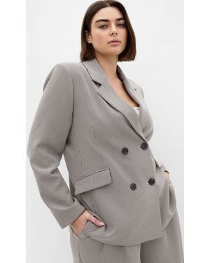 City Chic Plus Size Hailey Jacket - Gray