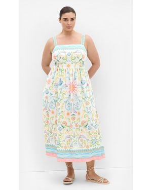 City Chic Plus Size Calissa Print Light Maxi Dress - White