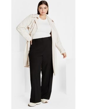 City Chic Plus Size Yasmine Pants - White
