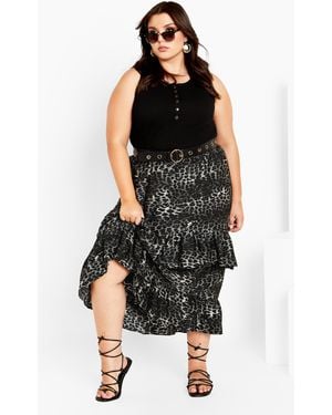 City Chic Plus Size Brinley Skirt - Black