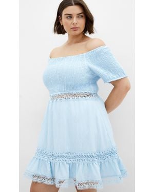 City Chic Plus Size Aura Dress - Blue