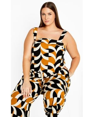 City Chic Plus Size Mystic Top - Orange