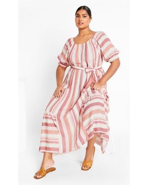 City Chic Plus Size Jemima Cosmo Dress - Red