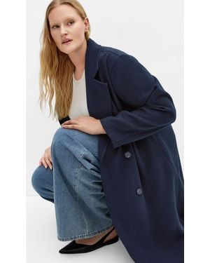 City Chic Plus Size Coat Anita - Blue