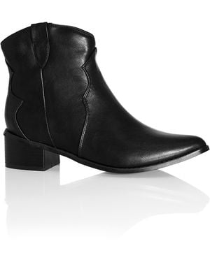 City Chic Plus Size Wide Fit Raquel Ankle Boot - Black