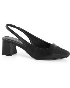 City Chic Plus Size Wide Fit Chelsea Slingback Heel - Black