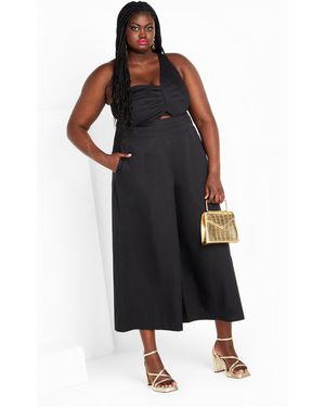 City Chic Plus Size Rebecca Jumpsuit - Black