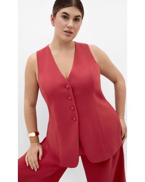 City Chic Plus Size Tori Vest - Red