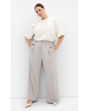 City Chic Plus Size Jordan Pants - White