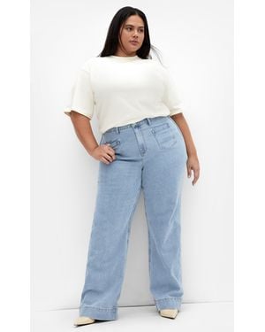 City Chic Plus Size Harley Fit Amber Jean - Blue