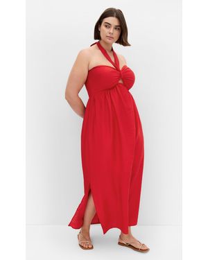City Chic Plus Size Peta Serene Maxi Dress - Red
