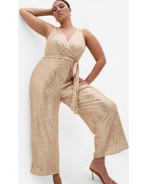 City Chic Plus Size Jumpsuit Dazzling/3Xs - Natural