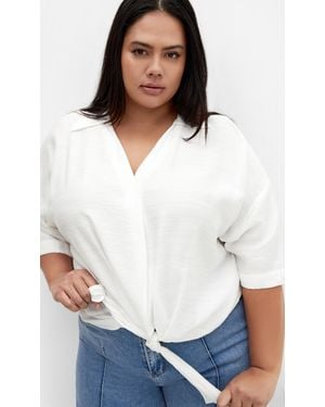 City Chic Plus Size Rosie Shirt - White