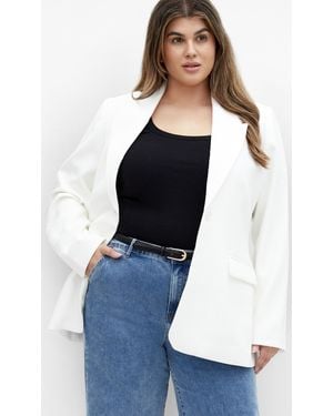 City Chic Plus Size Kara Jacket - Blue