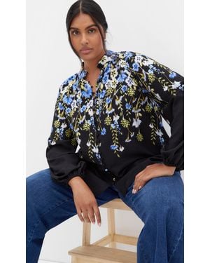 City Chic Plus Size Lilliana Shirt - Blue