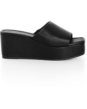 City Chic Plus Size Wide Fit Slidey Platform - Black