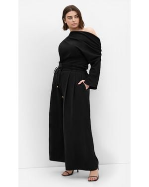 City Chic Plus Size Shania Wide Leg Pants - Black