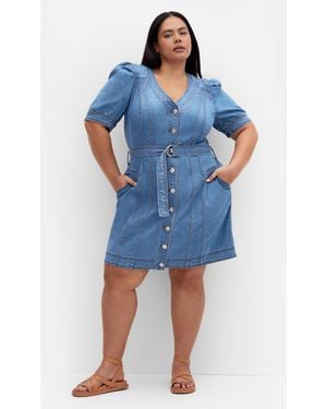 City Chic Plus Size Tayla Dress - Blue