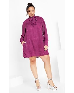 City Chic Plus Size Nailhead Tunic Top - Pink