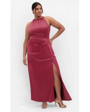 City Chic Plus Size Celina Maxi Bordeaux Dress - Red