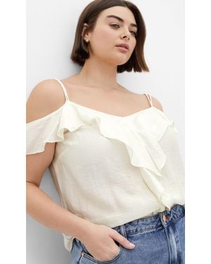City Chic Plus Size Aliya Top - Natural