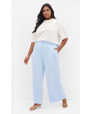 City Chic Plus Size Holly Wide Leg Pants - White